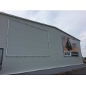 Aan de muur bevestigd aluminium spanframe voor reclamebanners (Klemp) Aan de muur bevestigd aluminium spanframe voor reclamebanners (Klemp)