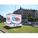 Cube publicitaire Bannière aluminium Cadre de tension (Klemp) Cube publicitaire Bannière aluminium Cadre de tension (Klemp)
