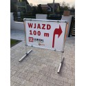 Konstrukcja reklamowa rurowa przestawna - pod ekran z dibondu (Klemp)