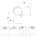 Add-On Corner With Trough Tube 90° Typ 20OE, 48,3 mm, Galvanized (Klemp)