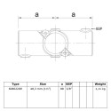 Offenes (klappbares) Kreuzstück - Typ 22OE - 48,3 mm (Klemp) Offenes (klappbares) Kreuzstück - Typ 22OE - 48,3 mm (Klemp)
