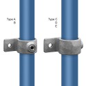Piastra a collare lato singolo Typ 55A, 21,3 mm, Zincato (Klemp)