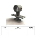 Voorzijde container C3400 ContainerE, 48,3 mm, Thermisch verzinkt (Klemp) Voorzijde container C3400 ContainerE, 48,3 mm, Thermisch verzinkt (Klemp)