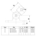Base pivotante Typ 51B, 26,9 mm, Le noir (Klemp) Base pivotante Typ 51B, 26,9 mm, Le noir (Klemp)