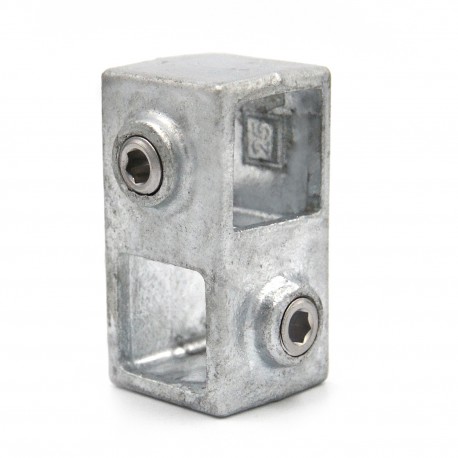 Kreuzstück, vorgesetzt, 90° - 25 mm - Typ 28S-25 (Klemp) - Vierkant Rohrverbinder Kreuzstück, vorgesetzt, 90° - 25 mm - Typ 28S-25 (Klemp) - Vierkant Rohrverbinder