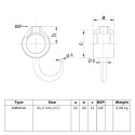 Patère Typ 64A, 21,3 mm, Galvanisé (Klemp) Patère Typ 64A, 21,3 mm, Galvanisé (Klemp)