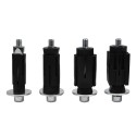 Schwenkrad Schwarz Set - 100 mm mit Bremse inkl. Expander für Rohr 25x25 mm (Klemp) Schwenkrad Schwarz Set - 100 mm mit Bremse inkl. Expander für Rohr 25x25 mm (Klemp)