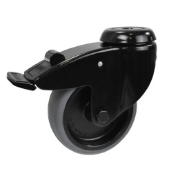 Schwenkrad Schwarz 75 mm (Klemp)