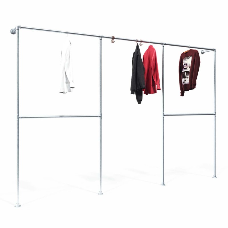 Kapstok Düsseldorf - voor wandmontage - gegalvaniseerd (Klemp) - Kits