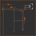 Garderobenständer Leipzig - für Wandmontage - Verzinkt (Klemp) Garderobenständer Leipzig - für Wandmontage - Verzinkt (Klemp)