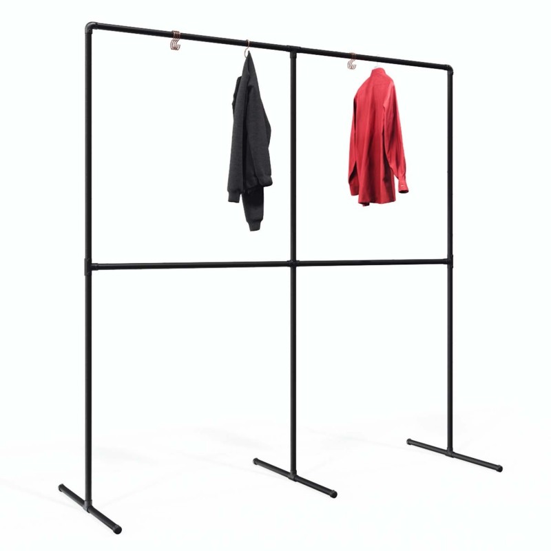 Appendiabiti Frankfurt - A libera installazione - Nero (Klemp) - Kit Appendiabiti Frankfurt - A libera installazione - Nero (Klemp) - Kit