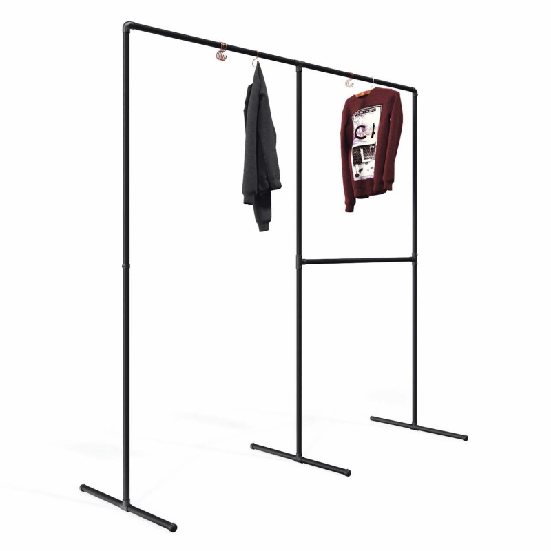 Clothes Rack Leipzig - Freestanding - Black (Klemp) - Kits Clothes Rack Leipzig - Freestanding - Black (Klemp) - Kits