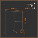Clothes Rack Leipzig - Freestanding - Black (Klemp) Clothes Rack Leipzig - Freestanding - Black (Klemp)