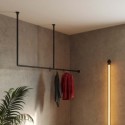 Clothes rail Wuppertal - Wall mounted - Black (Klemp) Clothes rail Wuppertal - Wall mounted - Black (Klemp)