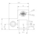 Eckstück durchlaufender Ständer - 25 mm - Typ 20S-25-B (schwarz) (Klemp) Eckstück durchlaufender Ständer - 25 mm - Typ 20S-25-B (schwarz) (Klemp)