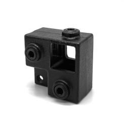 Angle of continuous upright with single lip Typ 21S, 25 mm, Black (Klemp)