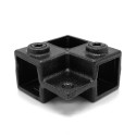 Ángulo de vertical continuo con un solo labio Typ 21S, 25 mm, Negro (Klemp)