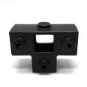 Krzyżak trójgniazdowy Typ 24S, 25 mm, Czarny (Klemp) Krzyżak trójgniazdowy Typ 24S, 25 mm, Czarny (Klemp)