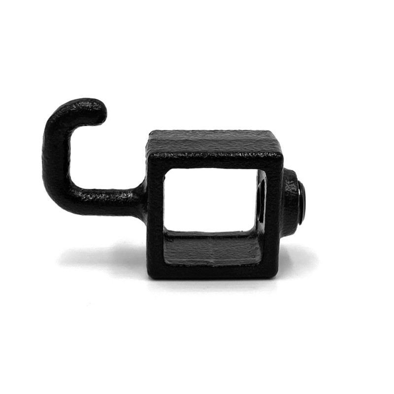 Gancho torcido Typ 64S, 25 mm, Negro (Klemp) - Abrazaderas de tubo cuadradas Gancho torcido Typ 64S, 25 mm, Negro (Klemp) - Abrazaderas de tubo cuadradas