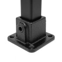 Repose-pieds carré Typ 11S, 25 mm, Le noir (Klemp) Repose-pieds carré Typ 11S, 25 mm, Le noir (Klemp)