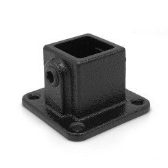 Eckige Fußplatte - 25 mm - Typ 11S-25-B (schwarz) (Klemp)