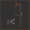 Percha Essen - De pared - Galvanizada (Klemp)