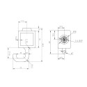 Stellring mit Haken verdreht - 25 mm - Typ 64S-25 (Klemp) Stellring mit Haken verdreht - 25 mm - Typ 64S-25 (Klemp)