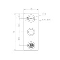 Krzyżak dwugniazdowy Typ 22S, 25 mm, Ocynk (Klemp) Krzyżak dwugniazdowy Typ 22S, 25 mm, Ocynk (Klemp)