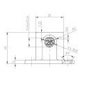 Eckige Fußplatte - 25 mm - Typ 11S-25 (Klemp) Eckige Fußplatte - 25 mm - Typ 11S-25 (Klemp)