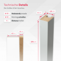 MDF Standard Slats 29x40 - White mat - 17 pieces (Klemp) MDF Standard Slats 29x40 - White mat - 17 pieces (Klemp)
