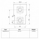 Short T-piece Typ 2S, 40 mm, Black (Klemp) Short T-piece Typ 2S, 40 mm, Black (Klemp)