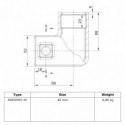 Elbow piece 90°Typ 6S, 40 mm, Black (Klemp) Elbow piece 90°Typ 6S, 40 mm, Black (Klemp)