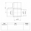 Three-way elbow 90° Typ 18S, 40 mm, Black (Klemp) Three-way elbow 90° Typ 18S, 40 mm, Black (Klemp)