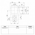 Angle of continuous upright Typ 20S, 40 mm, Black (Klemp) Angle of continuous upright Typ 20S, 40 mm, Black (Klemp)
