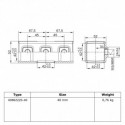 Two Socket Cross Typ 22S, 40 mm, Black (Klemp) Two Socket Cross Typ 22S, 40 mm, Black (Klemp)