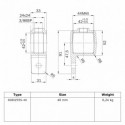 Eyelet part single lip Typ 55S, 40 mm, Black (Klemp) Eyelet part single lip Typ 55S, 40 mm, Black (Klemp)