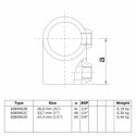 Kort T-stuk Typ 2D, 42.4 mm, Natural (Klemp) Kort T-stuk Typ 2D, 42.4 mm, Natural (Klemp)