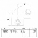 Kolano 90° Typ 6D, 42.4 mm, Naturalny (Klemp) Kolano 90° Typ 6D, 42.4 mm, Naturalny (Klemp)