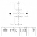 Internal Expanding Joint Typ 9B, 26.9 mm, Natural (Klemp) Internal Expanding Joint Typ 9B, 26.9 mm, Natural (Klemp)