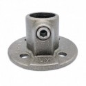 Ronde voetplaat met doorloop Typ 10B, 26.9 mm, Natural (Klemp) Ronde voetplaat met doorloop Typ 10B, 26.9 mm, Natural (Klemp)