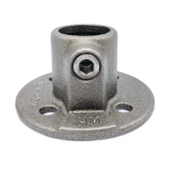 Ronde voetplaat met doorloop Typ 10B, 26.9 mm, Natural (Klemp)