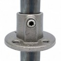 Ronde voetplaat met doorloop Typ 10B, 26.9 mm, Natural (Klemp) Ronde voetplaat met doorloop Typ 10B, 26.9 mm, Natural (Klemp)