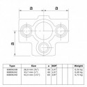 Side Outlet Tee Typ 24D, 42.4 mm, Natural (Klemp) Side Outlet Tee Typ 24D, 42.4 mm, Natural (Klemp)