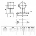 Handrail wall bracket Typ 34C, 33.7 mm, Natural (Klemp) Handrail wall bracket Typ 34C, 33.7 mm, Natural (Klemp)