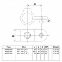 Single Swivel Combination Male Part Typ 36D, 42.4 mm, Natural (Klemp) Single Swivel Combination Male Part Typ 36D, 42.4 mm, Natural (Klemp)