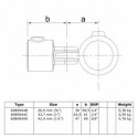 Single Swivel Combination Typ 44D, 42.4 mm, Natural (Klemp) Single Swivel Combination Typ 44D, 42.4 mm, Natural (Klemp)