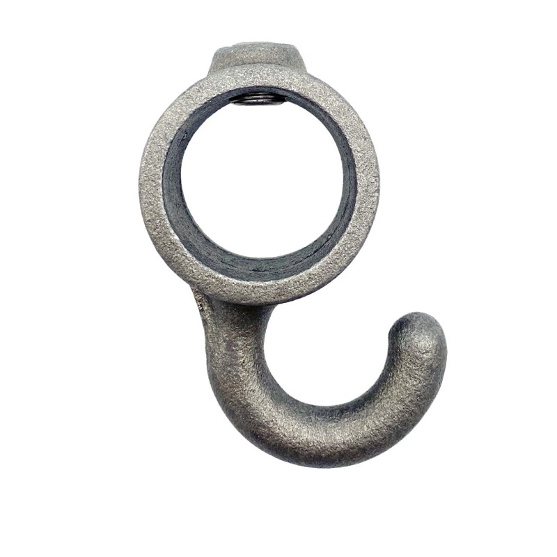 Coat hook. Hook 90° narrow Typ 64C, 33.7 mm, Natural (Klemp) - Tubefittings Coat hook. Hook 90° narrow Typ 64C, 33.7 mm, Natural (Klemp) - Tubefittings