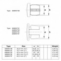 Metall Stop End Typ 73D, 42.4 mm, Natural (Klemp) Metall Stop End Typ 73D, 42.4 mm, Natural (Klemp)