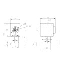 Support de main courante Typ 34S, 25 mm, Le noir (Klemp) Support de main courante Typ 34S, 25 mm, Le noir (Klemp)