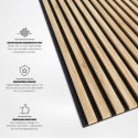 Listones MDF sobre fieltro 275x30 cm - Roble de Sonoma (Klemp) Listones MDF sobre fieltro 275x30 cm - Roble de Sonoma (Klemp)